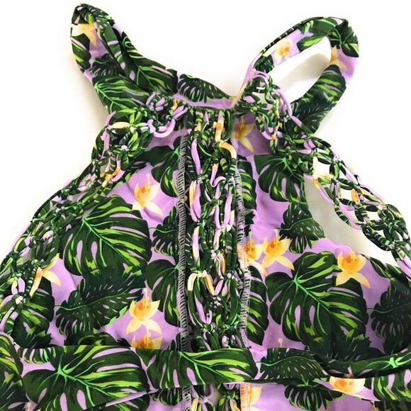 Seabellas Palm Print Monokini Bathing Suit - Picture 6 of 8